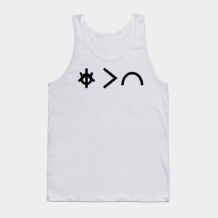 Capitalism Is Bad (Toki Pona, sitelen pona) Tank Top